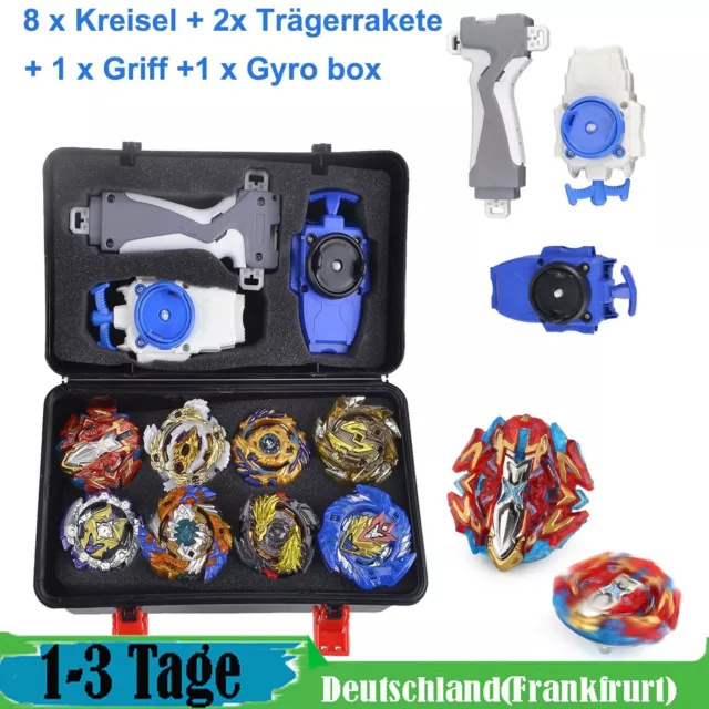 8x Kreisel für Beyblade Burst starter Set Bayblade Mit Launcher + Box Kinder DHL