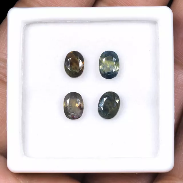 4 Pcs Natural Sapphire 7mm 5mm Beautiful Multi Color Magnificent Loose Gemstones