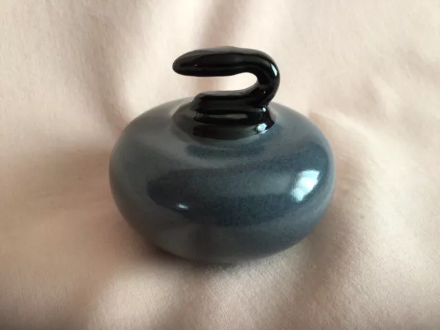 Whyte & Mackay Scotch Whisky Small Ceramic Curling Stone,Empty Of Contents Vgc.