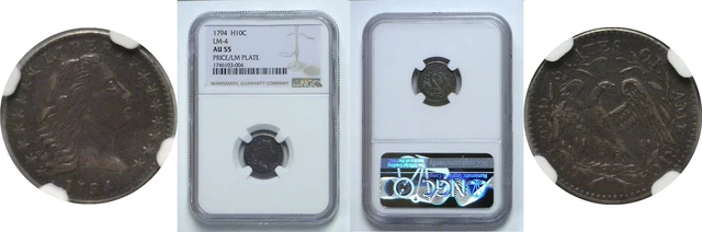 1794 Bust Half Dime NGC AU-55 1794 Bust Half Dime NGC AU-55