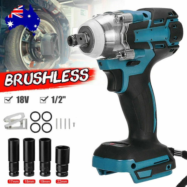 1/2& CORDLESS IMPACT Wrench Driver Brushless Rattle Gun For Makita 18V