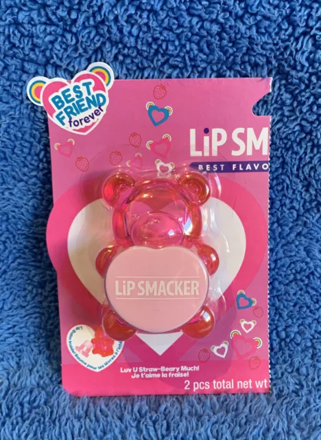 Lip Smacker BFF Sugar Bear Lip Balm - Luv U Straw-Beary Much! - MELB SELLER