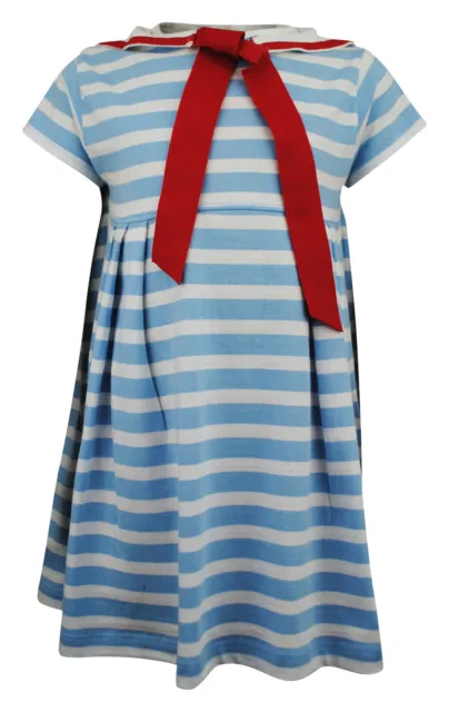Girls Gocco Tunic Dress Top Jersey Blue White Stripes Age 1 to 6 Years Kids