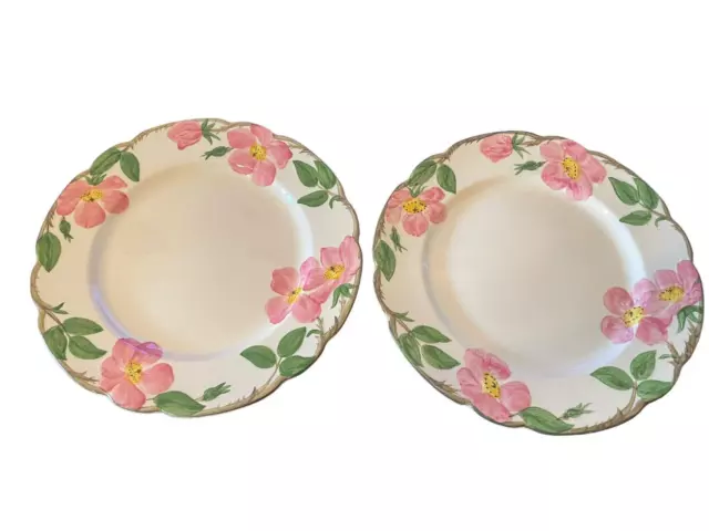 Vintage Franciscan Earthenware Set of 2 Dinner Plates Desert Rose California