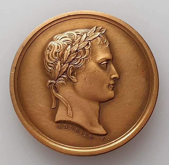 FRENCH BRONZE RESTRIKE MEDAL MUSEUM NAPOLEON BY ANDRIEU / DENON, 34,9mm ...