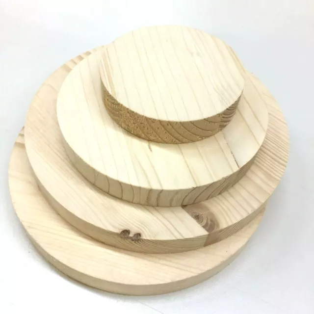 18mm Runde Holzscheibe Rund Holz Fichte Leimholz Platte Tischplatte Scheiben