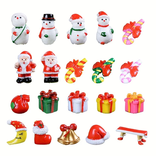 Kit miniature ornements en résine de Noël pour bricolage artisanat et décorat