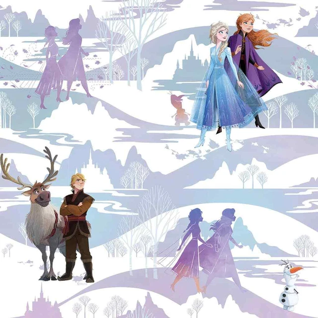 Kids at Home Carta da Parati Frozen Scene Viola