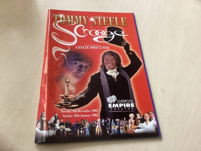 THEATRE PROGRAMME - Tommy Steele Scrooge Liverpool Empire Souvenir Book 2003-04