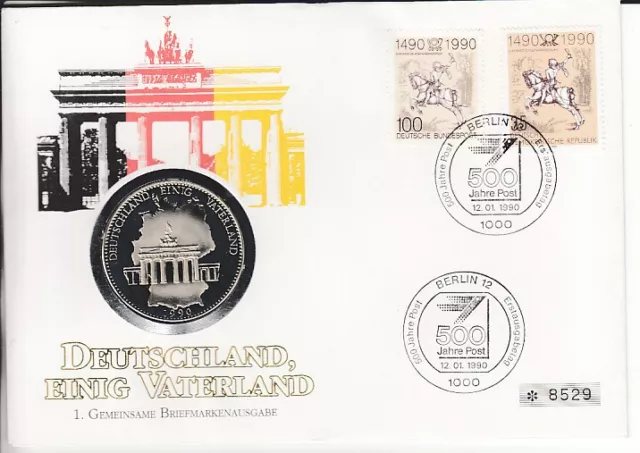 Numisbrief  Deutschland   Deutschland Einig Vaterland   1990