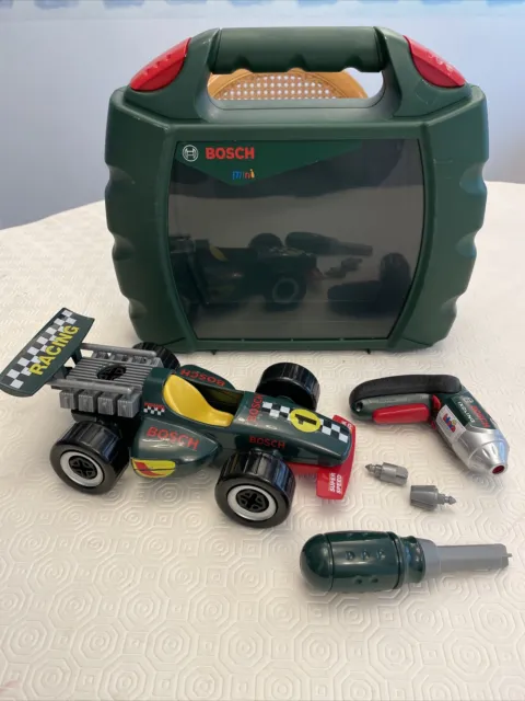 Racing Car Toy  BOSCH Build A Grand Prix Car In Carry  Case Tools Inc VGC