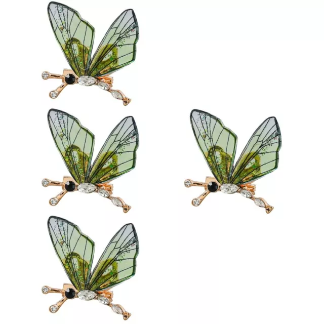 4 pz spilla strass forma dragonfly spilla spilla abbigliamento decorativo