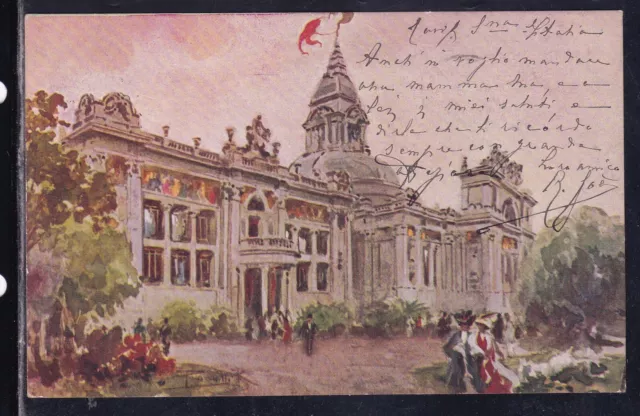 Cartolina Esposizione Torino 1911 Padiglione della Musica e Festeggiamenti A2976