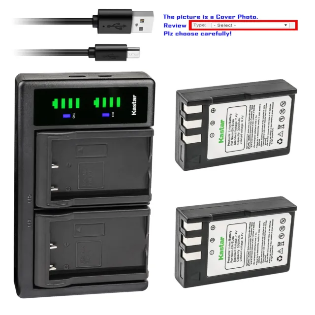 Kastar Battery LTD2 USB Charger for Nikon D40 D40x D60 Camera Battery Grip BG-2A