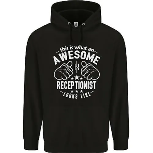 An Awesome Receptionist Looks Like Mens 80% Cotton Hoodie