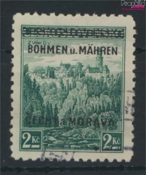 Briefmarken Böhmen und Mähren 1939 Mi 14 Stempel nicht prüfbar gestempelt (97745