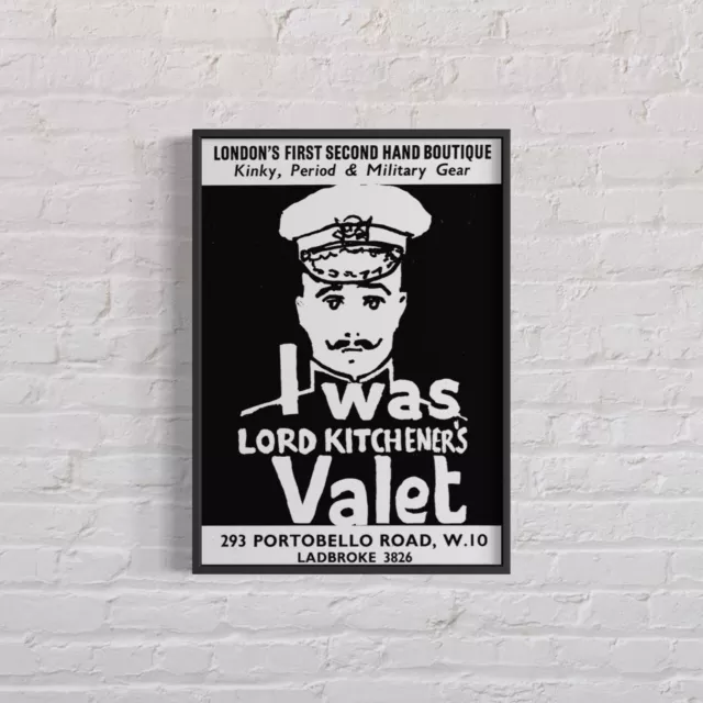 I WAS LORD KITCHENER’S VALET Original 1966 London Store Poster, Vintage Reprint