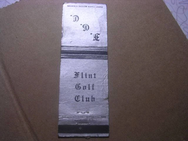 1930's Flint Golf Club F G C Flint Michigan MI Matchcover # 1 of 2 Different