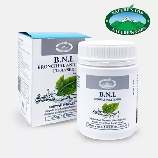 Nature's Top B.N.L BRONCHIAL AND LUNG CLEANSER 180 CHEWABLE TABLETS - Australian