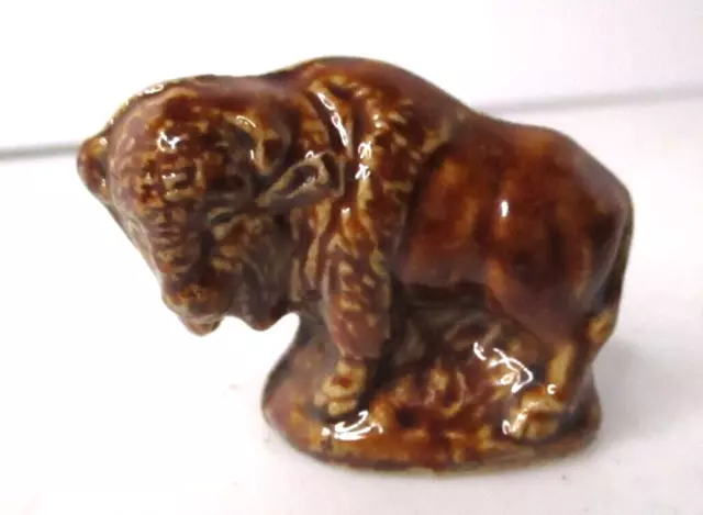 Vintage Wade Whimsies England Buffalo Red Rose Tea Miniature Porcelain Figurine