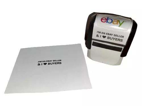 Vintage Ebayana Advertising I'm An Ebay Seller And I Love Buyers Ink Stamp 3"