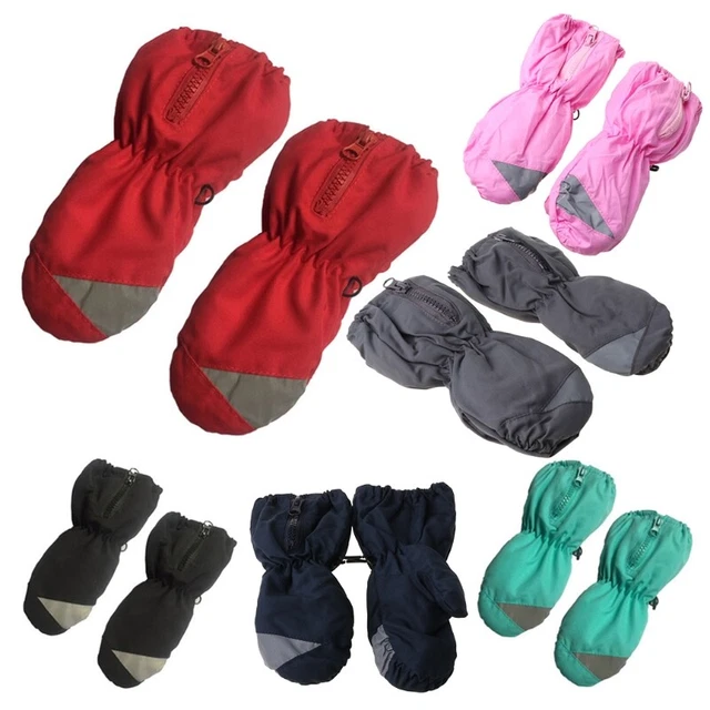 Thickening Warm Windproof Outdoor Gloves Boys Girls Snowmobile Snowboard Gloves
