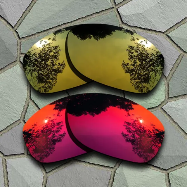 Yellow Golden&Violet Red Polarized Lenses Replacement For-Oakley Pit Bull