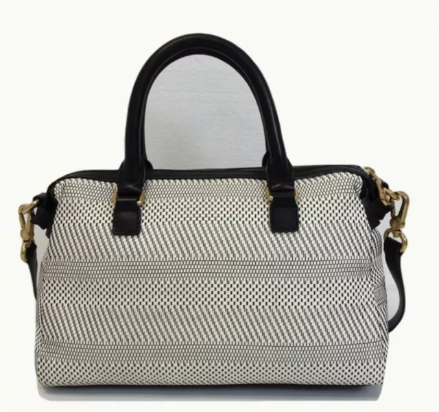 MARC by Marc Jacobs Werdie Weavy White and Black Satchel Bag RARE! 2