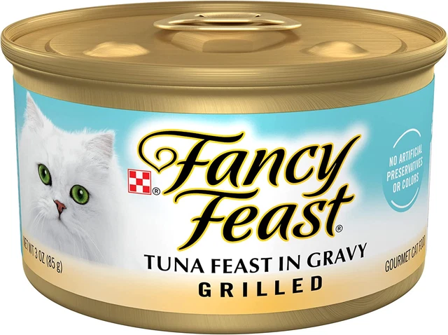 Purina Fancy Feast Grilled Wet Cat Food Tuna Feast in Wet Cat Food Gravy - (24)