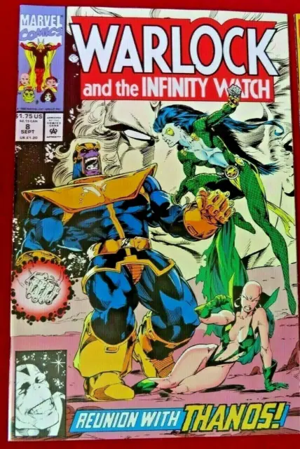 2 Warlock & the Infinity Watch #8 & #11 Marvel Comic Books Thanos Gamora Mantis