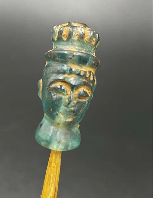 Ancient South East Asian Burmese Pagan Dynasty Antiquities Glass Amulet Old Bead