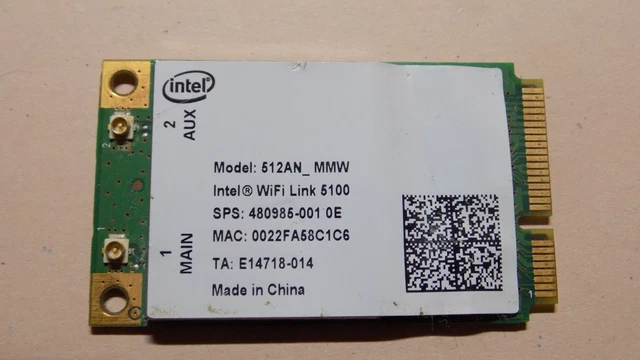 HP Intel WiFi Link 5100 PCI mini wireless network card (Quad mode 802.11 a/b/g/Draft-N