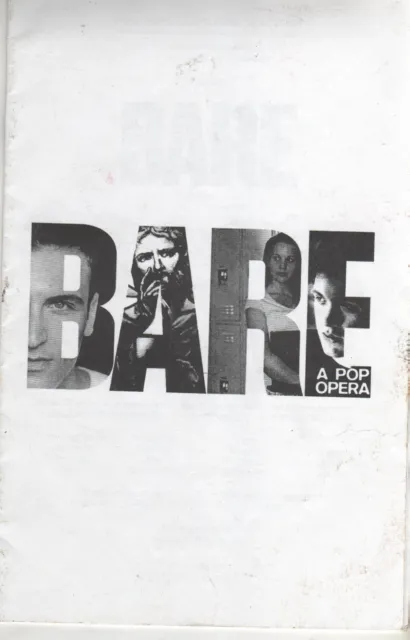 BARE: A POP OPERA 2004 New York Program Michael Arden Jenna Leigh Green reprint