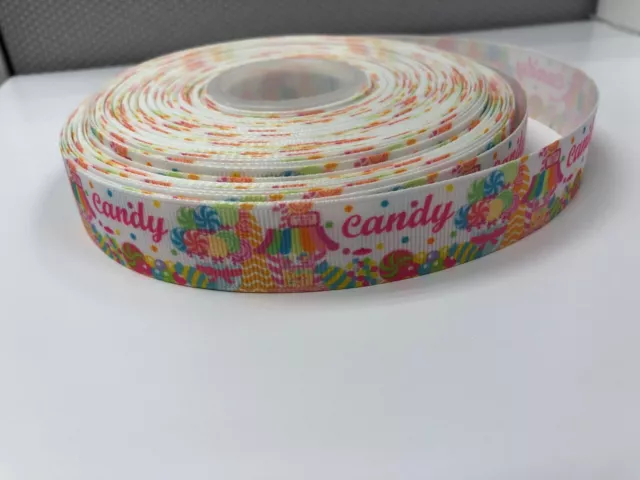 Candy Store Dessert Grosgrain Ribbon 5 Yards Hair Bows Crafts