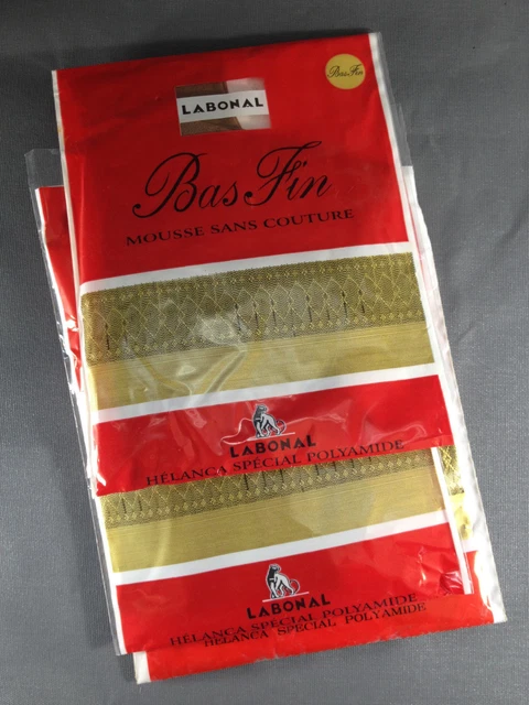 Paire De Bas Vintage Nylon DELICE Le Bourget Réf N°6 - Neuf Avec étiquettes, Taille S