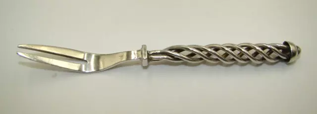 Mexican Sterling Silver Twist Handle Fork
