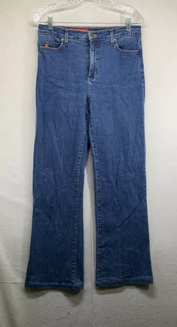 Not Your Daughters Tummy Tuck Jeans Womens 12 Straight Made In USA Stretch NYDJ