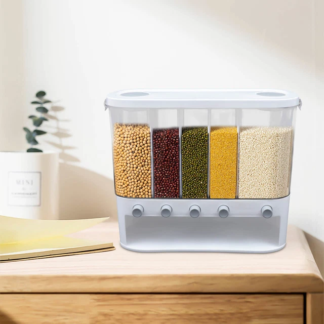 Contenitore Dispenser per Cereali Frutta Secca 1,5 Kg Bianco
