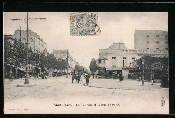 CPA Saint-Mande, La Tourelle et la Rue de Paris