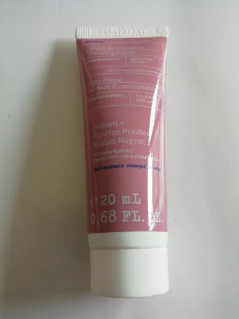 Korres Wild Rose Night Brightening Sleeping Facial Cream 20ML RRP £14.50 SEALED