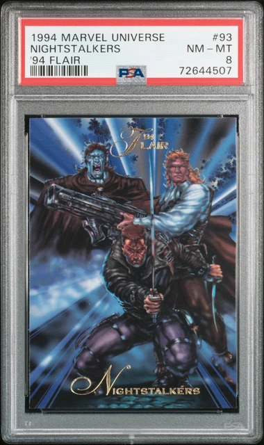 1994 Marvel Universe '94 Flair Night Stalkers #93 PSA 8 Comic Trading Card Pop 3