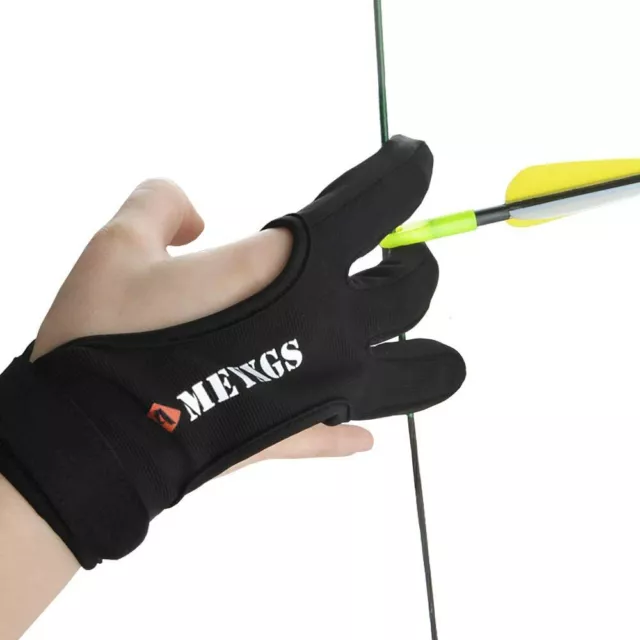 Archery Gloves 3 Finger Hand Guard Archery Bow Arrows Shooting Protective Gear