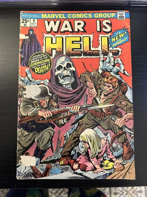 War Is Hell Marvel Comicbook1974 Vol. 1 1St Appearance Of Death & John Kowalski