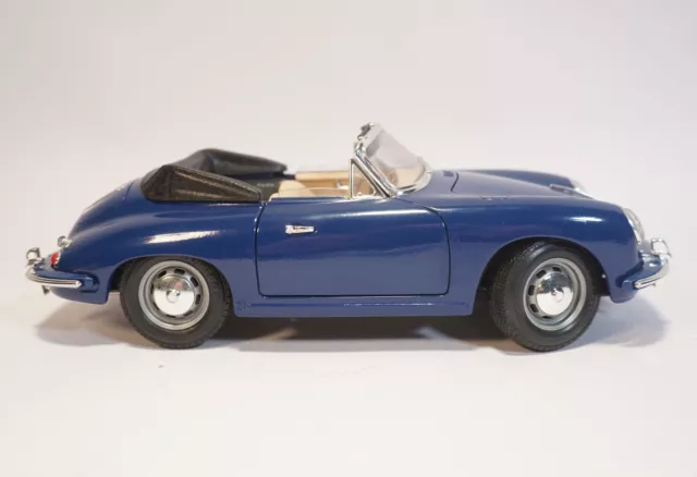 Bburago Porsche 356 B (1961) 1:18 Modellauto PKW Cabriolet blau