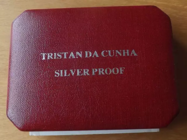 Tristan Da Cunha British Sterling Silver Crown Coin 1978 Proof Cased C.O.A.