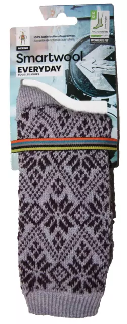 Smartwool Traditional Snowflake Women's Crew Socks - Medium - Purple Eclipse NEW