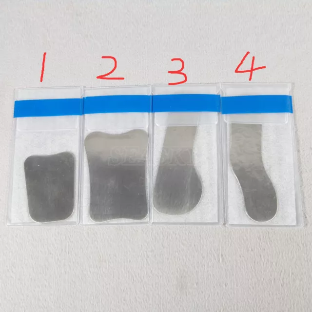 4Piece Dental Oral Clinic Stainless Steel Photographic Mirror Reflector One Side