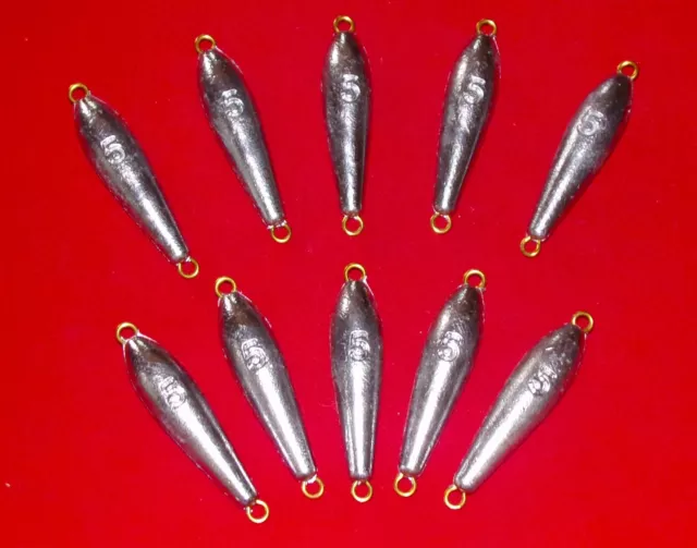 INLINE TORPEDO TROLLING Sinkers Various Sizes Drop Fishing Lead Weights 2pk  USA $4.99 - PicClick