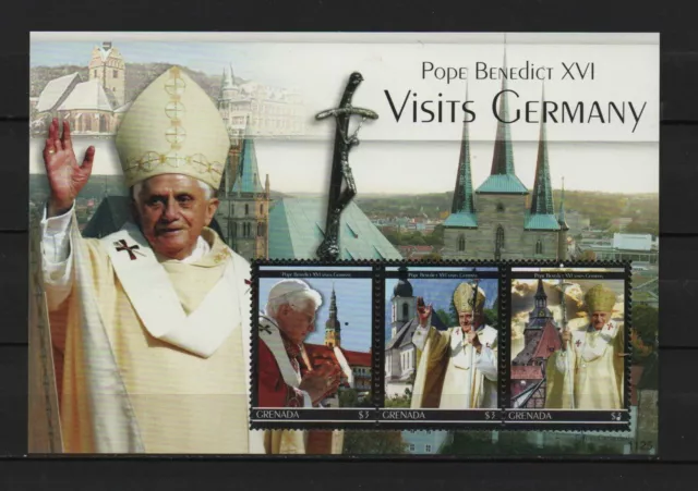 Grenada : Mi.Nr. 6433-35KB  Papst Benedikt XVI.  postfrisch