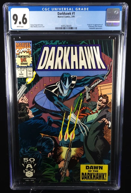Darkhawk 1 CGC 9.6 WP; Marvel 1991; Origin/1st appearance of Darkhawk; MCU KEY